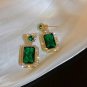 18k Gold Plated Ring, Necklace & Earrings Lab-Created Emerald & Zircon Set
