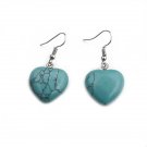 Special-Beautiful Handmade Natural Turquoise Stone Heart Shape Earrings