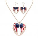 4th of July Special! - Patriotic American Wings Necklace/Earrings Set 4th of July Special! - Patriotic American Wings Necklace/Earrings Set