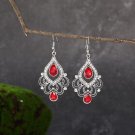 2.25in Radiant Silver Lace Red & Clear Crystal Chandelier Earrings 2.25in Radiant Silver Lace Red & Clear Crystal Chandelier Earrings