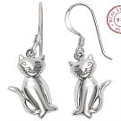 UNIQUE 925 Sterling Silver Adorable Cat Hook Dangle Earrings UNIQUE 925 Sterling Silver Adorable Cat Hook Dangle Earrings