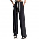 14-16 Size New Fashion Solid Black Color Full Length Wide Leg Stretch Pants 14-16 Size New Fashion Solid Black Color Full Length Wide Leg Stretch Pants