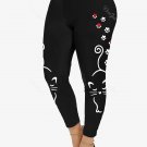 20-22 Plus Size New Leggings For Women Cute Cartoon Cat Paw Footprints Pants 20-22 Plus Size New Leggings For Women Cute Cartoon Cat Paw Footprints Pants