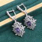 Awesome 4 pc 925 Silver Created Tanzanite Jewelry Set - 8, 9 ring size