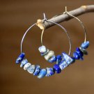 Awesome Handmade Silver 1.75 inch Circle of Natural Lapis Lazuli Stone Earrings Awesome Handmade Silver 1.75 inch Circle of Natural Lapis Lazuli Stone Earrings