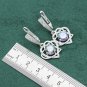 Heart Shaped 4 pc 925 Silver Created Mystic Topaz Jewelry Set - 8, 9 ring size