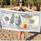 INCREDIBLE One Size $100 Dollars Print Towel/Cover Up Over Your Swimsuit