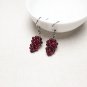 Elegant Grape Shape Natural Garnet Handmade Hook Earrings 925 Sterling Silver