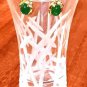 Small Malay Jade 24k Yellow Gold Plated Earrings