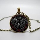 Lucky New Year Yin Yang Dragon Pendant Chinese Eight Diagrams Bronze Necklace