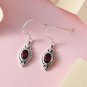 2ctw Premium Mozambique Garnet Hook Earrings 925 Sterling Silver
