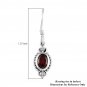 2ctw Premium Mozambique Garnet Hook Earrings 925 Sterling Silver