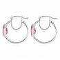 3.70 ctw AAA Natural Niassa Ruby Hoop Earring Platinum Over 925 Sterling Silver