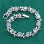 Heart Shaped 4 pc 925 Silver Created Mystic Topaz Jewelry Set - 9 ring size