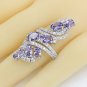 4 pc 925 Silver Created Purple Amethyst Necklace/Pendant Jewelry Set - 9 size