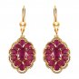 7.10 ctw Niassa Ruby  (FF) Earrings Vermeil Yellow Gold Over 925 Sterling Silver