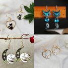 Adorable - Set of 4 Cute Cat Hook Earrings - For Cat Lovers