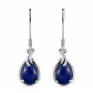5.25 ctw Lapis Lazuli Dangle Earrings in 925 Sterling Silver