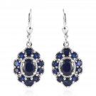 8.25 ctw Natural Sapphire Earrings in 925 Sterling Silver 8.25 ctw Natural Sapphire Earrings in 925 Sterling Silver