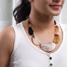WOW! Exotic Natural Genuine Brown & Black Buffalo Horn Necklace 20 inch