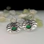 Beautiful Emerald Chalcedony Creative Hook Earrings