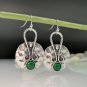 Beautiful Emerald Chalcedony Creative Hook Earrings