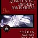 Quantitative Methods for Business 9th Ed. by David Anderson 0324184131