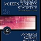 Essentials of Modern Business Statistics With Microsoft Excel 2nd Ed. by Anderson 0324184522