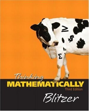 Thinking Mathematically 3rd by Robert Blitzer 0131432435