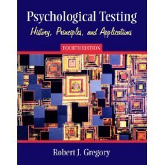 Psychological Testing 4th by Robert J. Gregory 0205354726