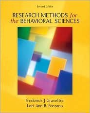 Research Methods for the Behavioral Sciences 2nd by Frederick J Gravetter 0534558119