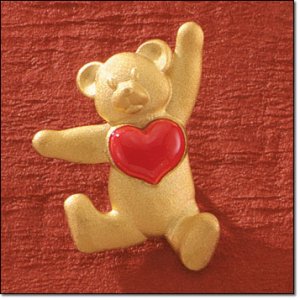 "VALENTINE" With All My Heart Teddy Bear Tac Pin/Brooch