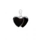 NEW Shiny Cute Hemalyke (Manmade Gemstone) Double- Heart Pendant