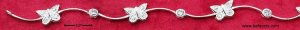 Shiny! Lively! Style-Link 0.925 Sterling Silver Cubic Zirconia BUTTERFLY FILIGREE LINK BRACELET