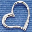 0.925 STERLING SILVER EXTRA LARGE FLOATING HEART CHARM
