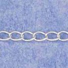 0.925 STERLING SILVER 2.25" CURB CHAIN EXTENDER WITH 4X6MM CONTEMPORARY PUFF HEART & SPLIT RING