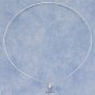 0.925 STERLING SILVER 16" 1MM WIRE CHOKER WITH 6MM BALL END & HOOK CLOSURE NECKLACE