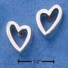 0.925 STERLING SILVER "OPEN-HEART" POST EARRINGS