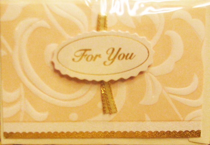 "Mini" Handcrafted "FOR YOU" Note Card
