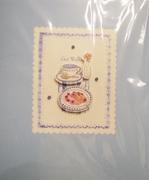 *FREE SHIPPING to US & CANADA* Handcrafted "Ger Well" Messenger Card