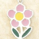 0.925 STERLING SILVER ENAMELED "FLOWER" CHARM
