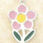 0.925 STERLING SILVER ENAMELED "FLOWER" CHARM