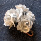 *FREE SHIPPING to US & CANADA* Handcrafted "A Bundle of Satin-Silver Ribbon Roses"