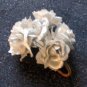 *FREE SHIPPING to US & CANADA* Handcrafted "A Bundle of Satin-Silver Ribbon Roses"