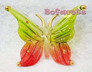 Small-Medium Blow Glass Ornament - Butterfly Figurine