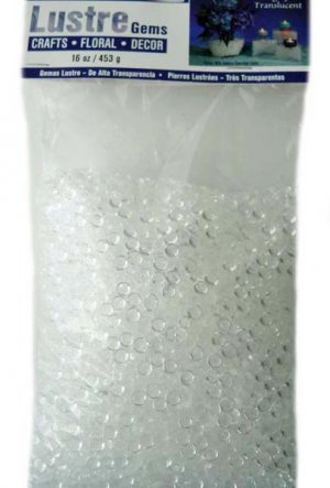 HOME DECOR Bag of One Pound-Clear Lustre Gems