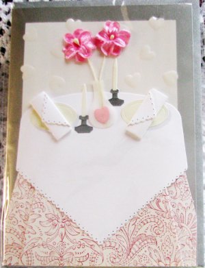 *FREE SHIPPING to US & CANADA* "Romantic  - special events" Handcrafted Greeting Card: BLANK INSIDE