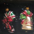 Year 2010 "Treasured Glass Ornaments" 2-Piece Celebrate It Christmas Decorations