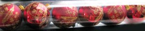 All year long ... A Set of 6-Piece RED "Celebrate It Christmas" Decorations