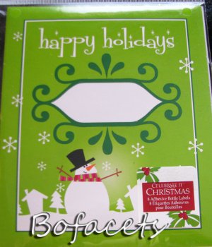 8 Pieces of  Holidays Bottle Labels